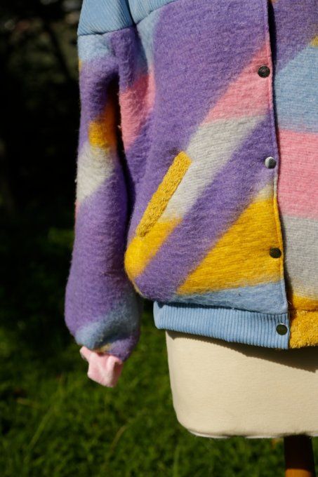 bomber multi violet