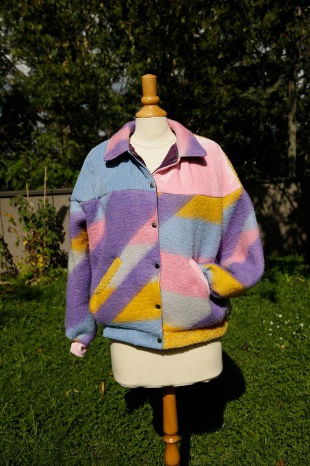 bomber multi violet