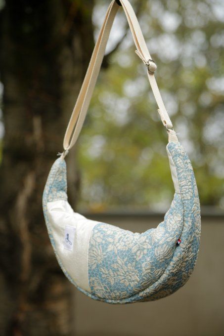 sac croissant de lune bleu et blanc