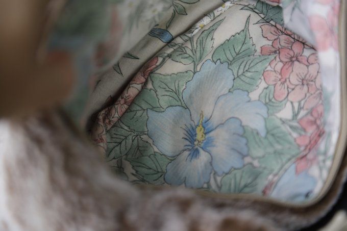 sac croissant de lune marron beige