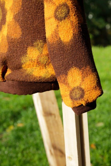 bomber vintage marron et jaune - Copie