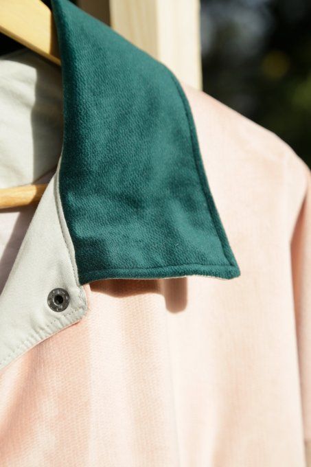 bomber vert et rose pale  fleuri