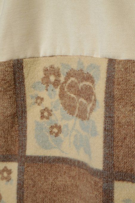 bomber beige et bleu  fleuri