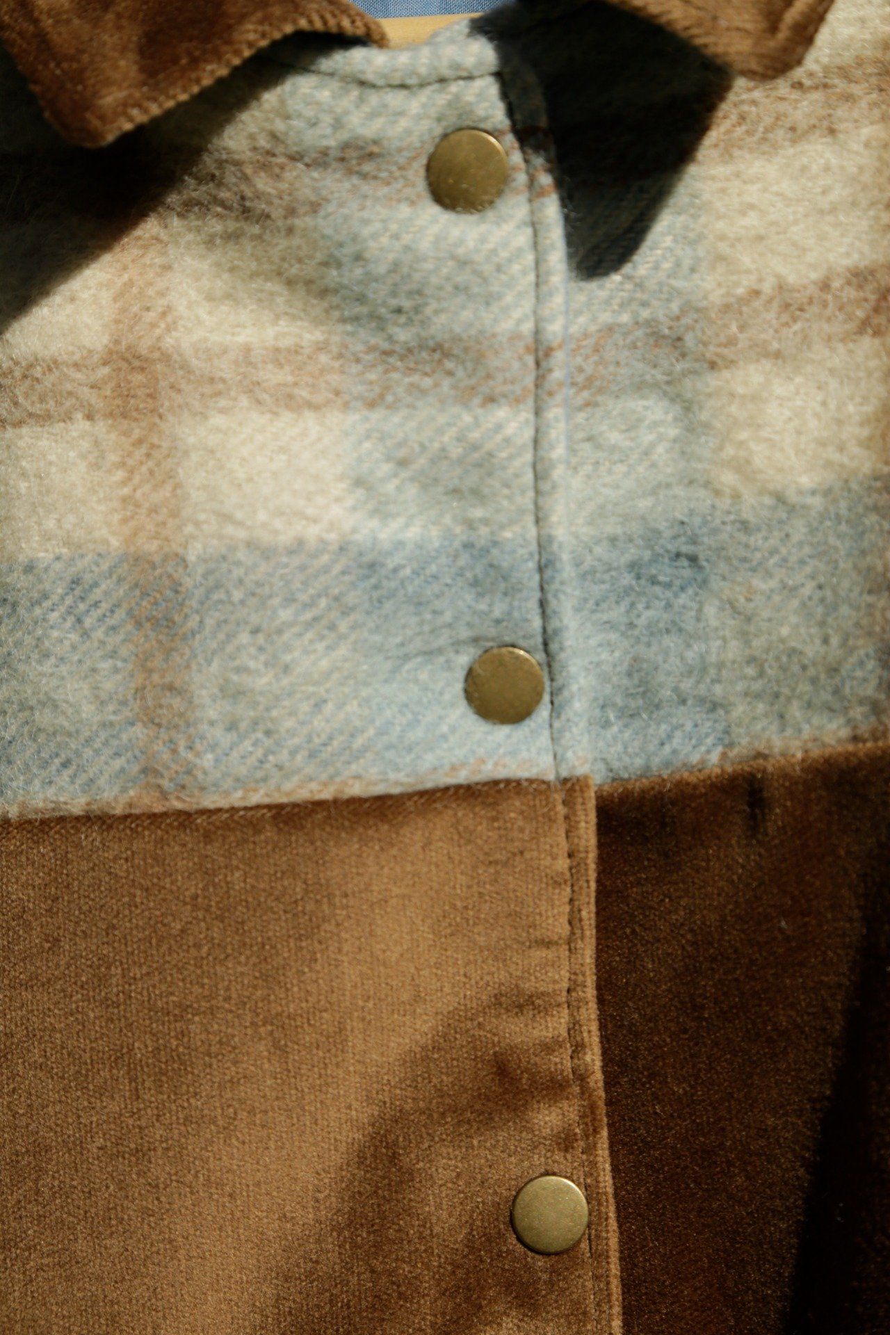 bomber marron et bleu