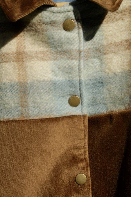 bomber marron et bleu