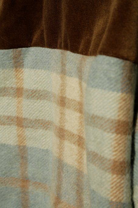 bomber marron et bleu