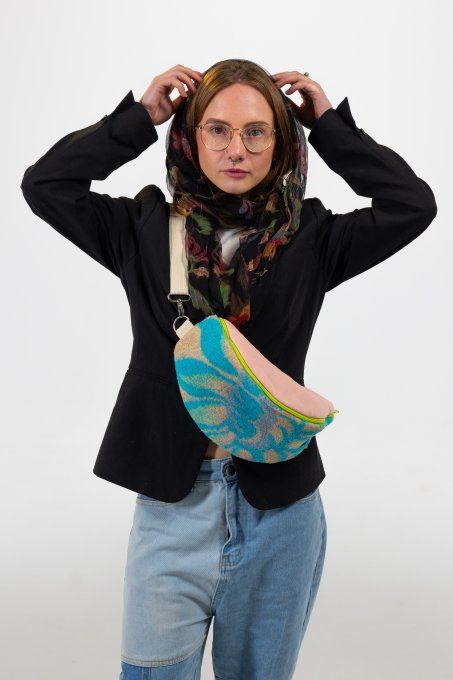 Sac banane couverture bleu