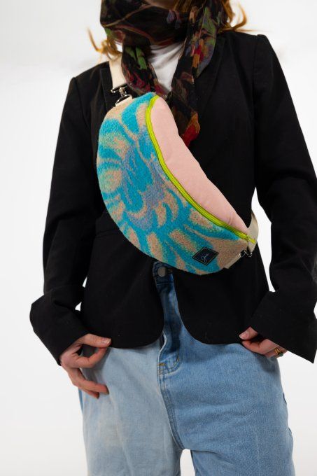 Sac banane couverture bleu