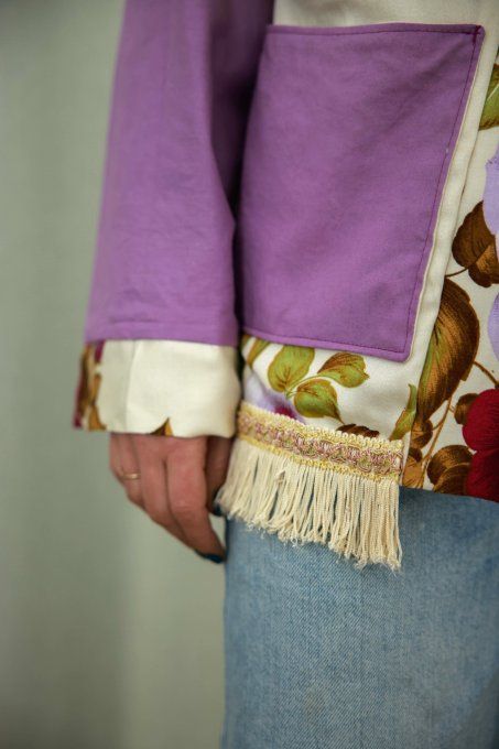 kimono réversible violet 
