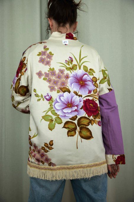 kimono réversible violet 