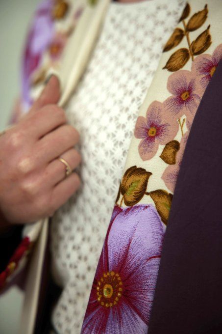 kimono réversible violet 