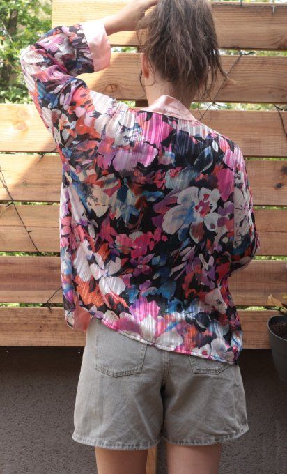 kimono noir et rose