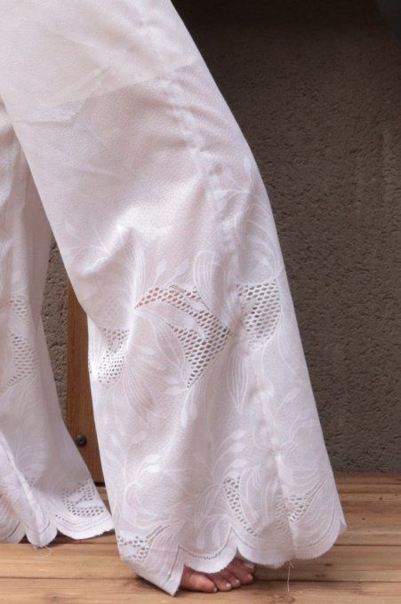 pantalon dentelle blanc 