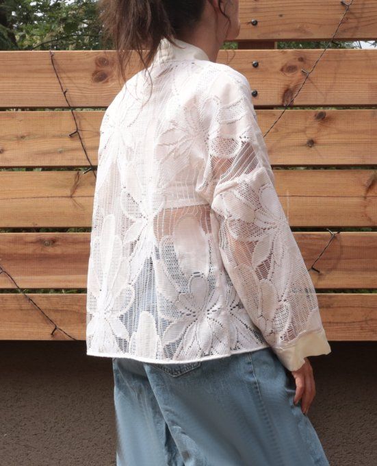 kimono dentelle blanc