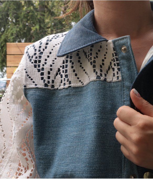 veste dentelle blanche