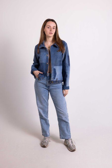 veste en jean version pochée créa