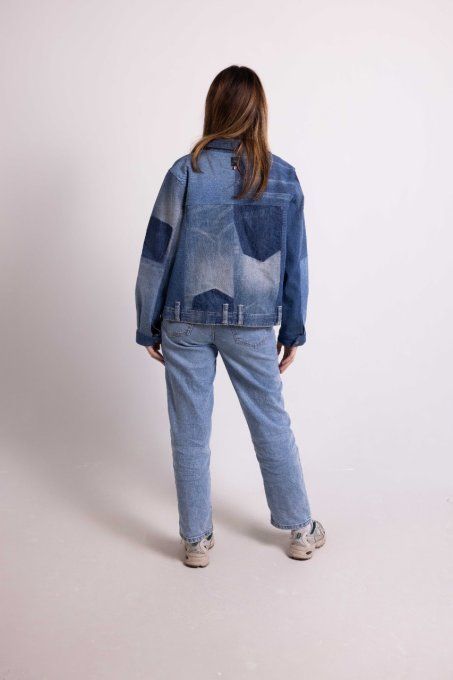 veste en jean version pochée créa
