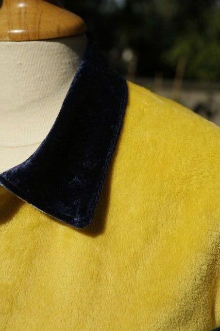 bomber fleuri bleu et jaune